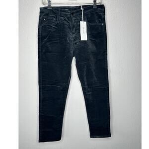 NWT AG Adriano The Farrah Steel Gray High Waist Skinny Velvet Jeans